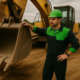 man with excavator